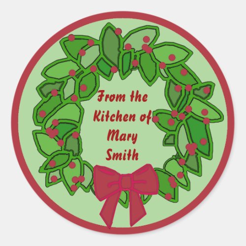 From the Kitchen of Holiday Canning Labels