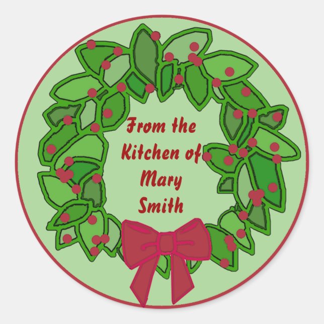 From the Kitchen of ...Holiday Canning Labels (Front)
