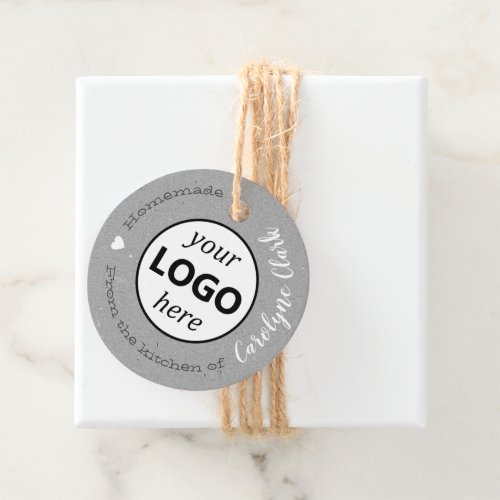 From The Kitchen Of Logo Template Gray Paper  Favor Tags