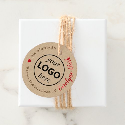 From The Kitchen Of Logo Template Kraft Paper  Favor Tags