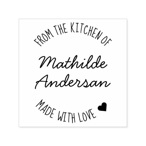 From the Kitchen of Made with Love by Script Name  Self_inking Stamp
