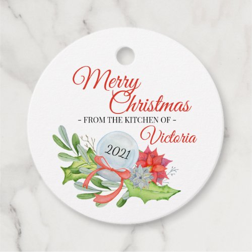 From the Kitchen of Merry Christmas Classic Round  Favor Tags