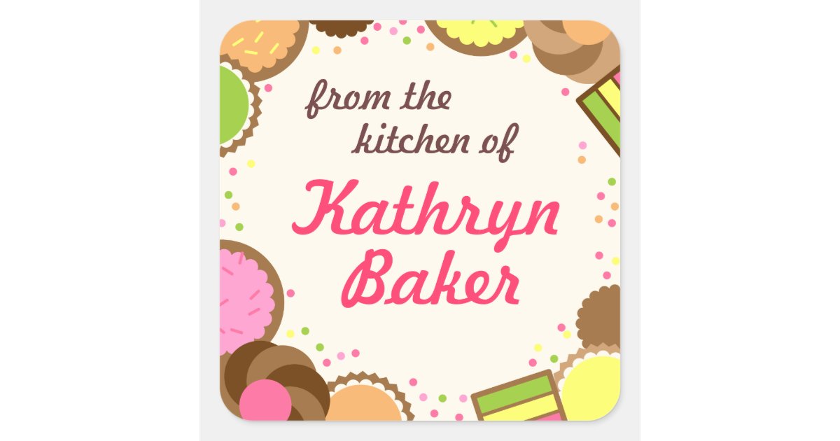 from the kitchen of name label assorted cookies square from the kitchen of labels