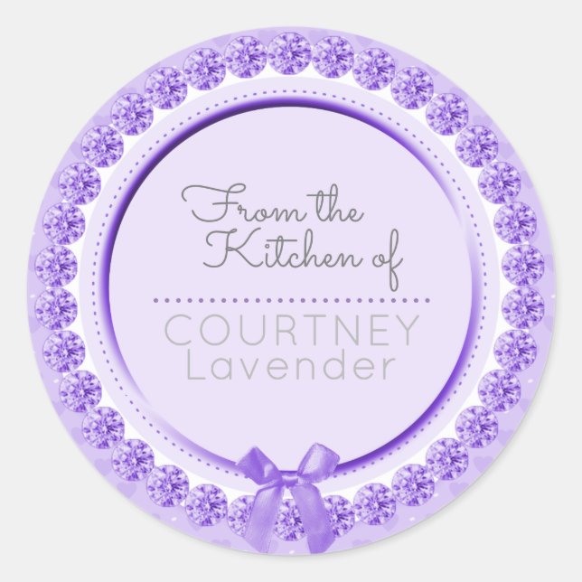 From the Kitchen Of Name Label Purple Gray (Front)