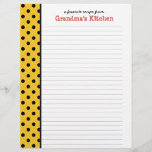 From the Kitchen of Nana Polka Dot Recipe Page