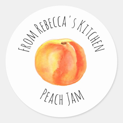 From The Kitchen Of Peach Jam Classic Round    Classic Round Sticker