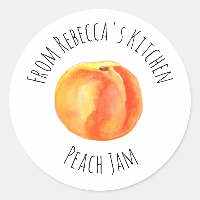 From The Kitchen Of Peach Jam Classic Round    Sticker (Front)