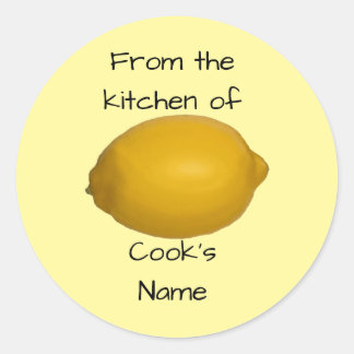 From the Kitchen of, personalized lemon stickers