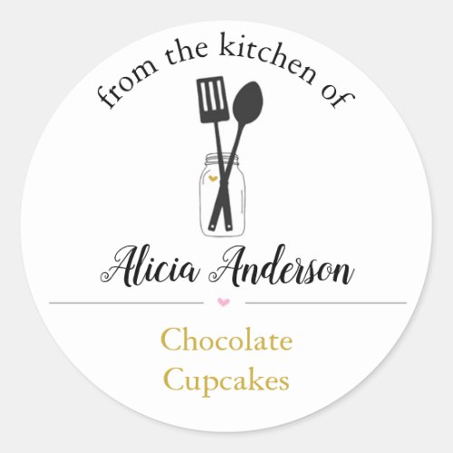 From the Kitchen Of Personalized Stickers Spatula