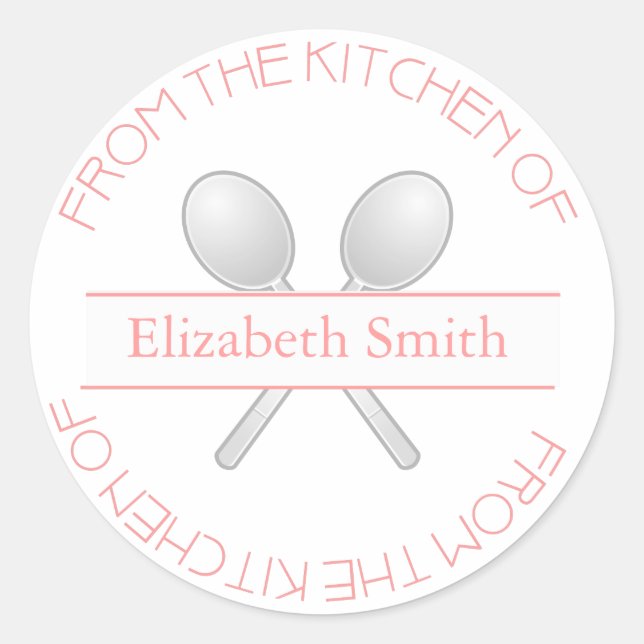 From The Kitchen Of: Pink Stickers (Front)