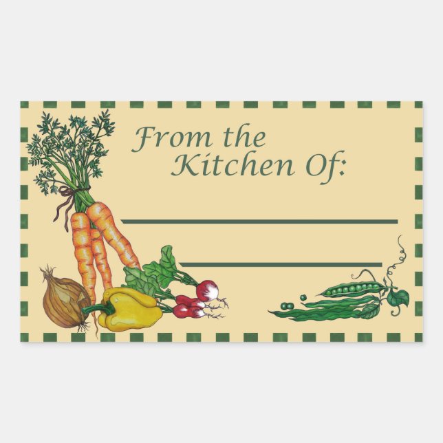 From The Kitchen of: Recipe Label (Front)