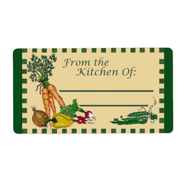 From The Kitchen of: Recipe Label (Front)