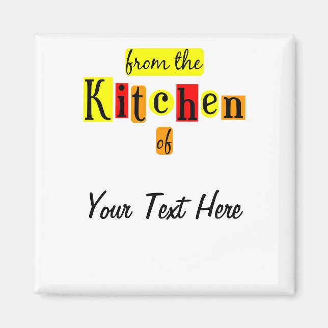 From the Kitchen of Retro Custom Fridge Magnet (Front)