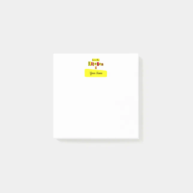 From The Kitchen Of Retro Custom Post it Notes | Zazzle