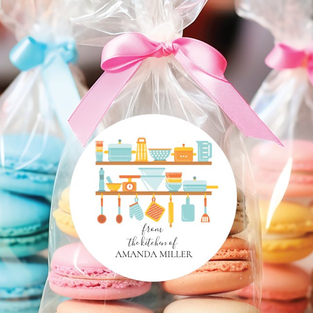 From the Kitchen of Retro Round Sticker (Creator Uploaded)