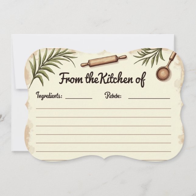 From the Kitchen of - Rustic Recipe (Front)