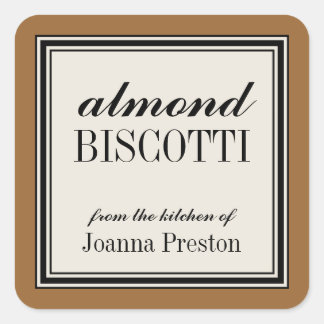 "From the Kitchen of" Square Label Template