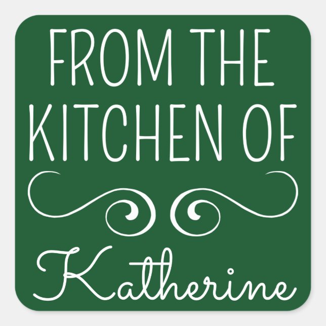 From The Kitchen Of Square Sticker (Front)