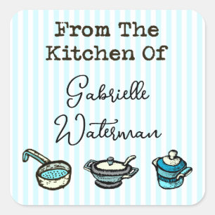 "From The Kitchen Of" Sticker Template