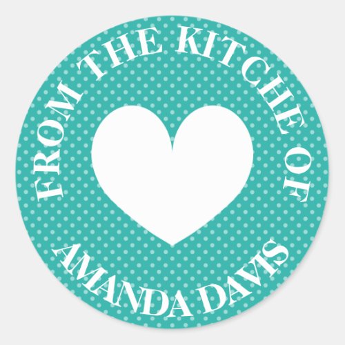 From the kitchen of stickers  turquoise blue