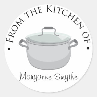 From the Kitchen of - Stock Pot Classic Round Sticker
