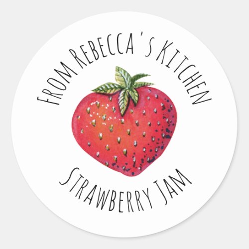 From The Kitchen Of Strawberry Jam  Classic Round  Classic Round Sticker