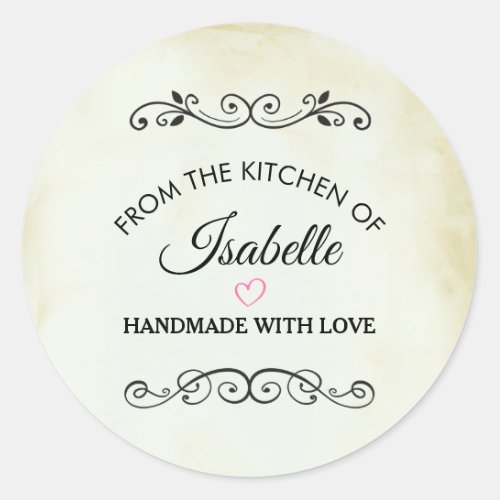 From the Kitchen of Western Vintage Classic Round Sticker