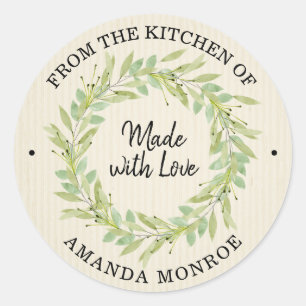 From the Kitchen of Wreath Classic Round Sticker