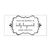 Baked For You Custom Name Rubber Stamps