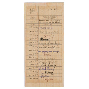 From the Library of Beauty and Beast Wood USB Flash Drive