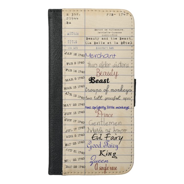 From the Library of Beauty & the Beast iPhone Wallet Case (Front)