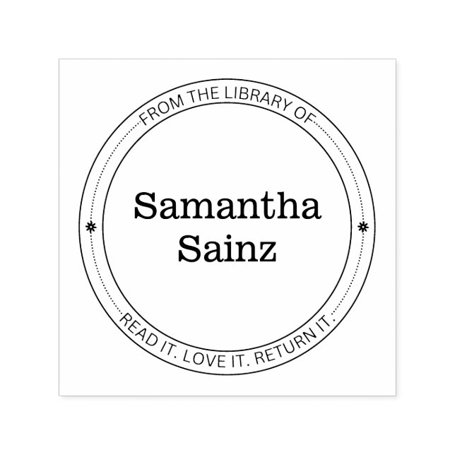 From the Library of Book Stamp Elegant Flowers (Design)