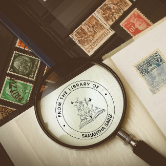 From the Library of Book Stamp Girl Book Lover
