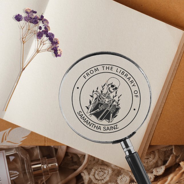 From the Library of Book Stamp Skeleton Gothic (Creator Uploaded)