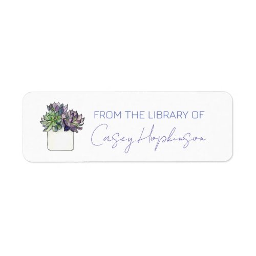 From the Library of Book sticker Personalised
