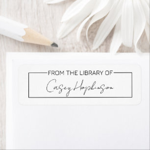 From the Library of Book sticker Personalised mod