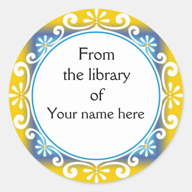 From The Library Of Bookplates - White Swirls (Front)