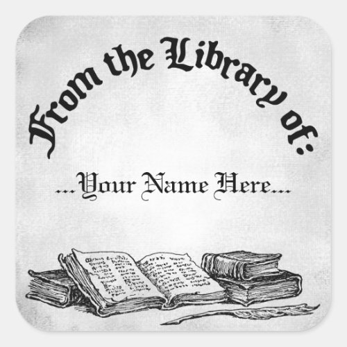 From the Library of Books Quill Custom Bookplate