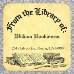 From The Library Of Books Quill Custom Bookplate at Zazzle