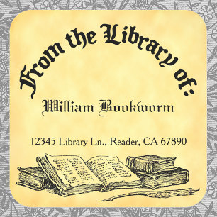 From the Library of Books Quill Custom Bookplate