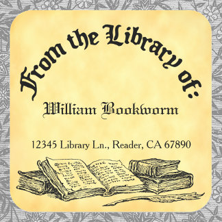 From the Library of Books Quill Custom Bookplate