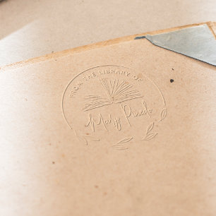 From The Library Of Botanical Bookplate Book Embosser