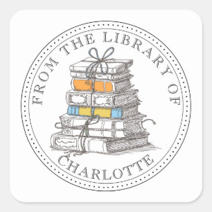 From The Library of Bundle Of Books Bookplate