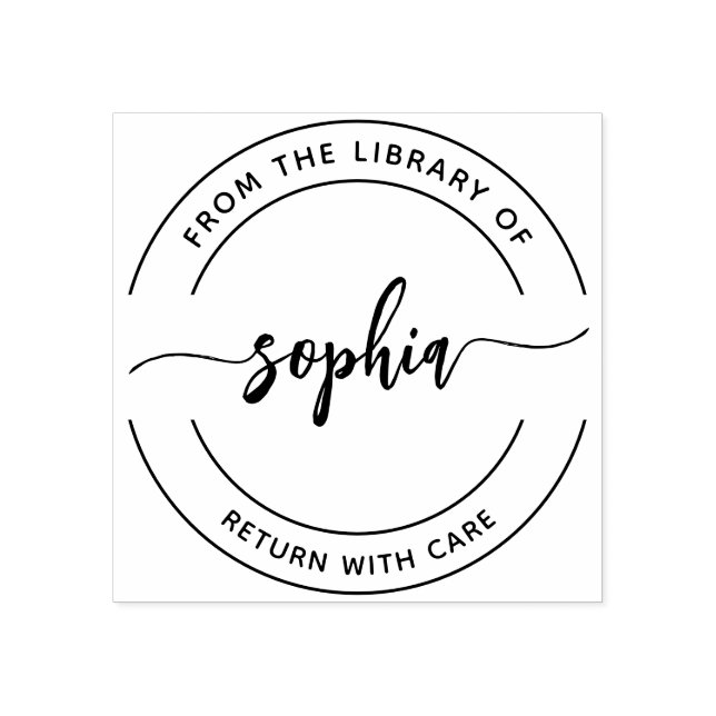 From The Library Of Cool Script Rubber Stamp (Imprint)