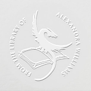 From The Library Of Custom Book Gothic Dragon Embosser