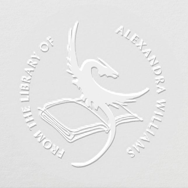 From The Library Of Custom Book Gothic Dragon Embosser (Design)