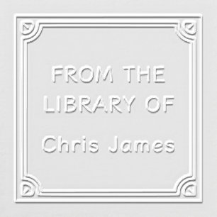 "From The Library Of" Custom Embosser