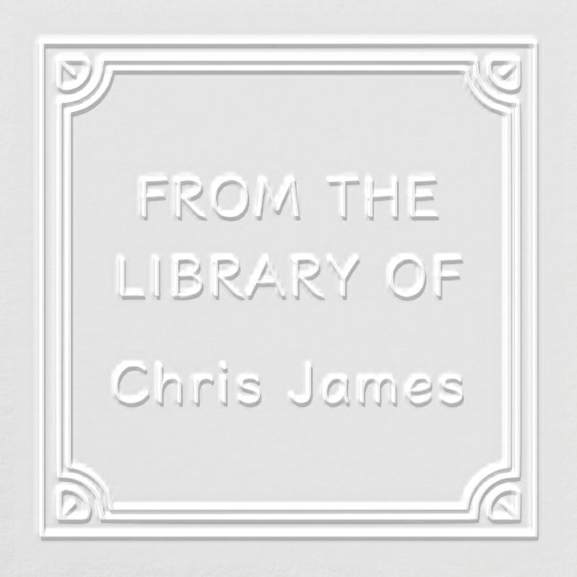 "From The Library Of" Custom Embosser (Design)