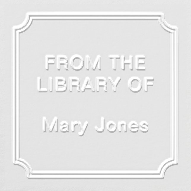"From The Library Of" Custom Embosser (Design)