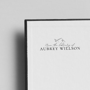 From the library of custom name book stamp